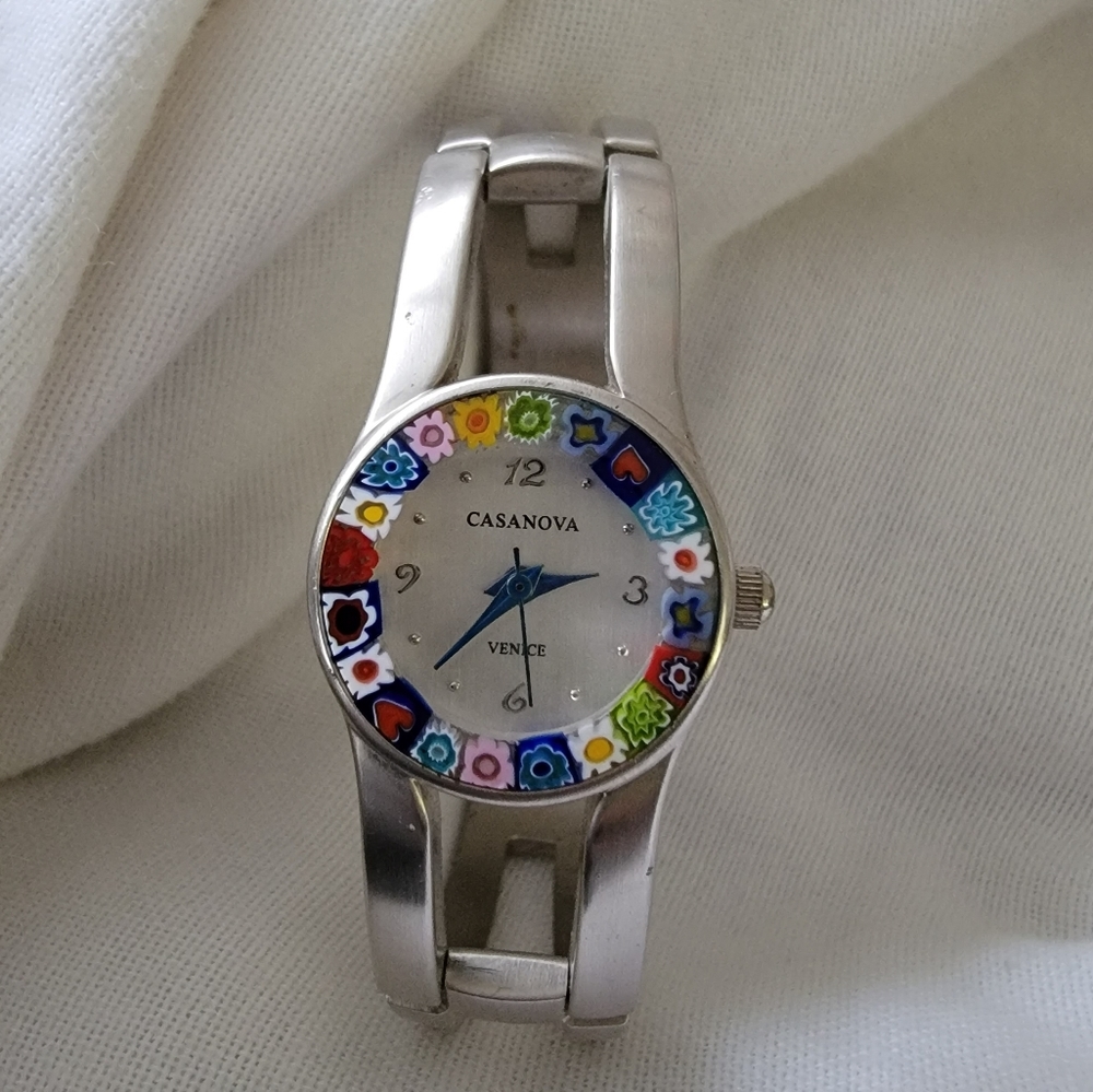 Casanova Venice Murano Glass Floral Watch